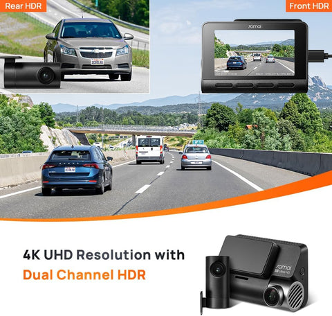 70mai 4K A810-2 Dash Cam Set: Ultimate Road Safety with Sony Starvis 2