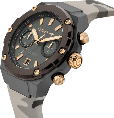 Cerruti 1881 Lucardo Round Analog Wrist Watch For Men - 55.6 mm