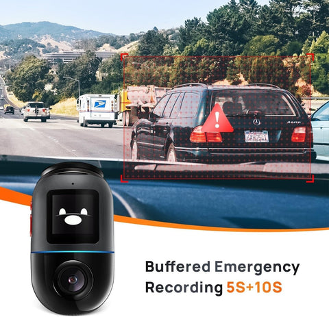 70mai Dash Cam Omni,360° Rotating, Superior Night Vision,Time-Lapse Recording,24H Parking Mode,AI Motion Detection,1080P Full HD, Built-in GPS, App Control (64GB eMMC Storage, Black)