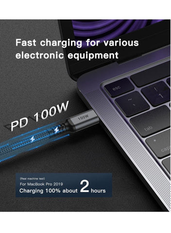 USB C to USB C 100W Fast Charging Data Transferring Cable ,Grey