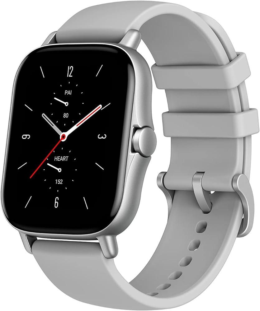 Amazfit GTS 2 Smartwatch with Alexa Built-In, 1.65" AMOLED Display, Built-In GPS, 3GB Music Storage,  Bluetooth Phone Calls, 12 Sports Modes, Grey