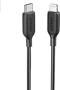 Anker USB C to Lightning Cable (3 ft), Powerline III MFi Certified Fast Charging Lightning Cable for iPhone 11 Pro 11 Pro Max X XS XR Max 8 Airpods Pro, Supports Power Delivery (Black)