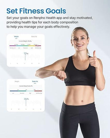 RENPHO Bluetooth Wi-Fi Premium Smart Digital Scale Elise Aspire - Black