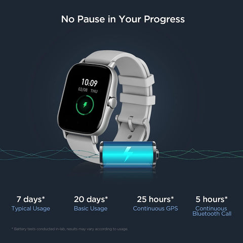 Amazfit GTS 2 Smartwatch with Alexa Built-In, 1.65" AMOLED Display, Built-In GPS, 3GB Music Storage,  Bluetooth Phone Calls, 12 Sports Modes, Grey