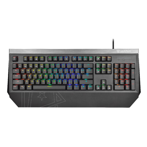 Vertux Tantalum Precision Pro Mechanical Gaming Keyboard | Gamers Keyboard | [2 Years-Warranty] Ergonomic Wired Keyboard | Full-Size Gaming Keyboard | 100% Anti-Ghosting Keys | RGB Backlight Modes