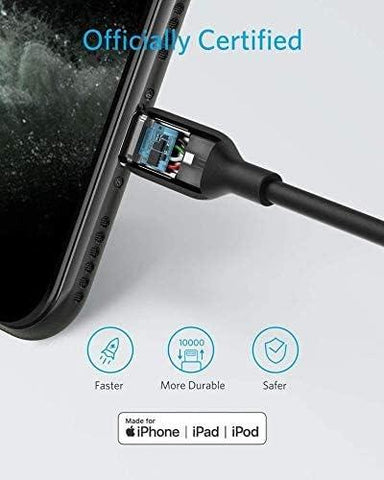 Anker USB C to Lightning Cable (3 ft), Powerline III MFi Certified Fast Charging Lightning Cable for iPhone 11 Pro 11 Pro Max X XS XR Max 8 Airpods Pro, Supports Power Delivery (Black)