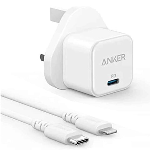 Anker USB C Charger, Fast Charger with Foldable Plug, PowerPort III 20W Cube Charger with USB C to Lightning Cable for iPhone 15/15 Plus/15 Pro/15 Pro Max/14, Galaxy, iPad/iPad Mini and More