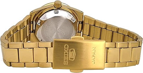Seiko Women's Automatic Watch with Analog Display and Stainless Steel Strap SYMG44J1, Yellow Gold