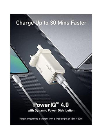 Anker USB C Plug, Anker USB C Charger, Anker 735 Charger GaNPrime 65W, PPS 3-Port Fast Wall Charger for MacBook Pro/Air, iPad Pro, Galaxy S22/S21, Dell XPS 13, Note 20/10+, iPhone 13/Pro, and More
