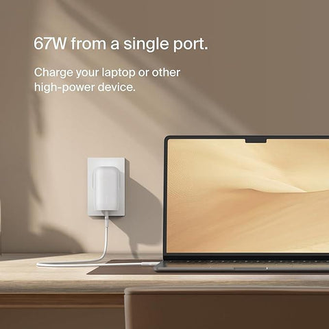 Belkin BoostCharge 3-Port USB-C Wall Charger with PPS 67W, USB-C PD 3.1 Enabled Fast Charging iPhone Charger for iPhone 15 Series, MacBook Pro, AirPods, Galaxy, and more, USB-C to USB-C cable included