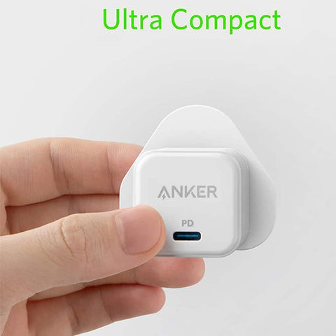 Anker USB C Charger, Fast Charger with Foldable Plug, PowerPort III 20W Cube Charger with USB C to Lightning Cable for iPhone 15/15 Plus/15 Pro/15 Pro Max/14, Galaxy, iPad/iPad Mini and More
