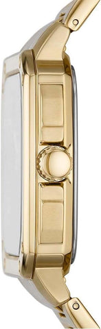 Fossil Men Inscription Stainless Steel Watch Bq2573, Gold