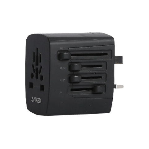 Anker Universal Travel Adapter With 4 Usb Ports, Interchangeable Charger, For Iphone XS/XS Max/Xr/X/8, Galaxy S8/Note 3, Ipad Air 2/Mini And More