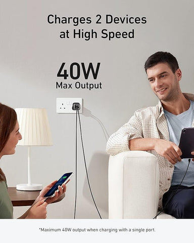 Anker USB C Plug 40W, 521 Charger (Nano Pro), PIQ 3.0 Durable Compact Fast Charger, Anker Nano Pro for iPhone 14/14 Pro/14 Pro Max/13 Pro/13 Pro Max, Galaxy, iPad (Cable Not Included)
